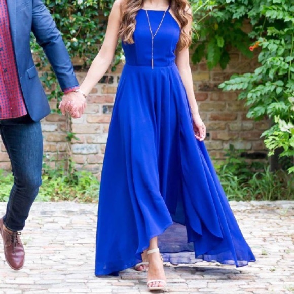 Royal Blue High Low Dress
